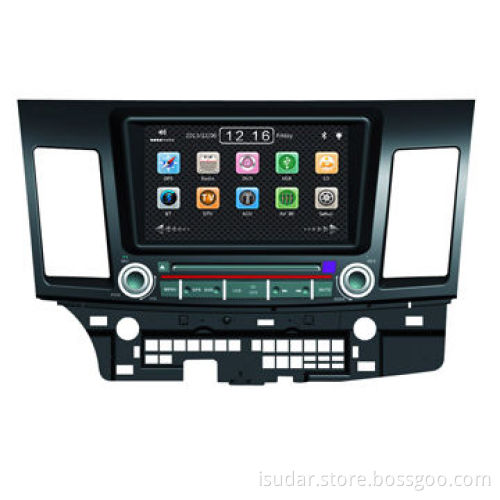 In dash car DVD player for Mitsubishi Lancer 2007-2012, GPS/CD/MP3/DVD/USB/SD/BT, with 8" TFT